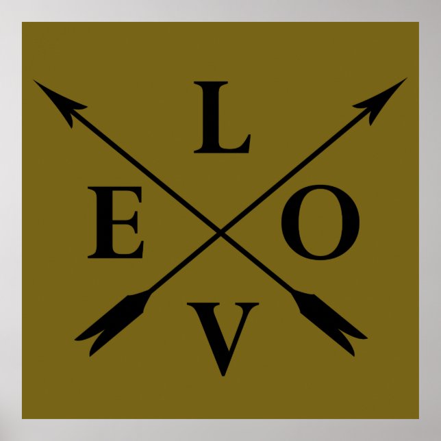 Monogrammed typography love poster (Front)