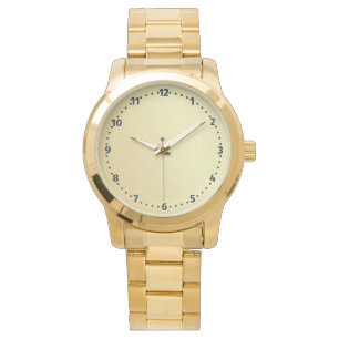 Monogrammed Unisex Oversize Gold Bracelet Watch