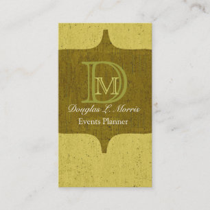 Monogrammed Urban Rusted Business Card