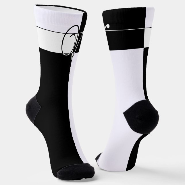 Monogrammed V Socks (Angled)