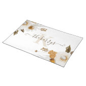 Monogrammed Watercolor Floral Placemat (On Table)