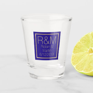 Monogrammed Wedding Favour Shot Glass