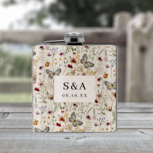 Monogrammed Wedding Flask