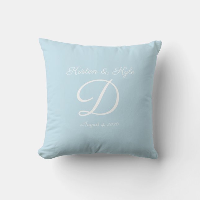 Monogrammed wedding gift Accent Pillow (Front)