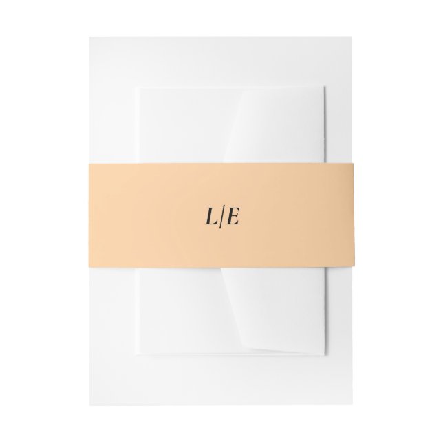 MONOGRAMMED WEDDING INVITATION BELLY BAND (Front Example)