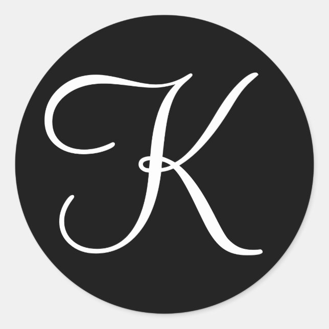 Monogrammed Wedding Letter Invite Envelope Seal (Front)