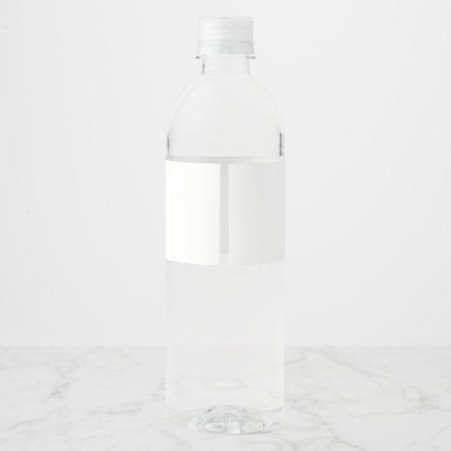 Monogrammed white water bottles for Diner en Blanc Water Bottle Label (Back)