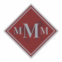 Monogrammed Wine Red + Silver Horse Tack Trunk