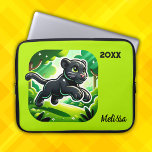 Monogrammed with Black and Green Panther Cub | Laptop Sleeve<br><div class="desc">Black panthers have long been revered in various cultures around the world,  often symbolising power,  strength,  and mystery.
This cute black panther cub,  in black and green,  monogrammed with name and year portrays more than just 'cute'. Laptop sleeve.









[374bf4b8f493]</div>