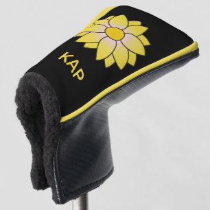 Monogrammed Yellow Daisy Putter Cover