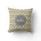 Monogrammed Yellow & Grey Chevron Pattern
