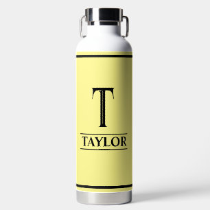 Monogrammed Yellow Water Bottle
