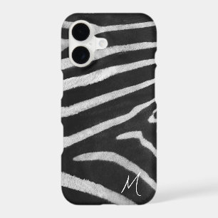 Monogrammed Zebra Fur Pattern Cute