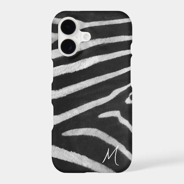 Monogrammed Zebra Fur Pattern Cute (Back)