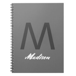 Monograms Bridesmaid Groomsman Wedding Gift Favour Notebook