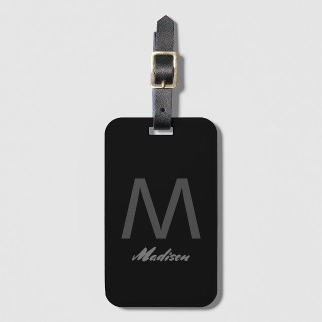 Monograms Bridesmaid Groomsmen Wedding Gift Favour Luggage Tag (Front Vertical)