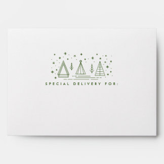 Monoline Christmas Trees  Envelope