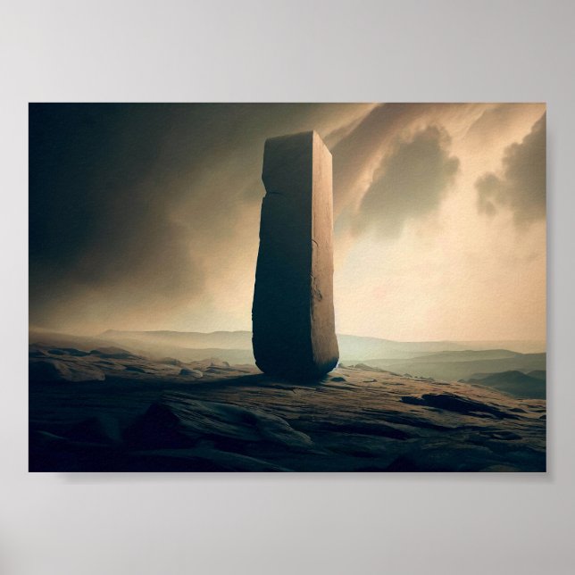 Monolith on Desert Planet Poster (Front)