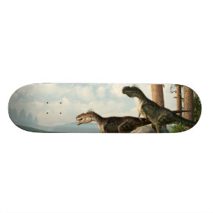 Monolophosaurs on the Hunt Skateboard