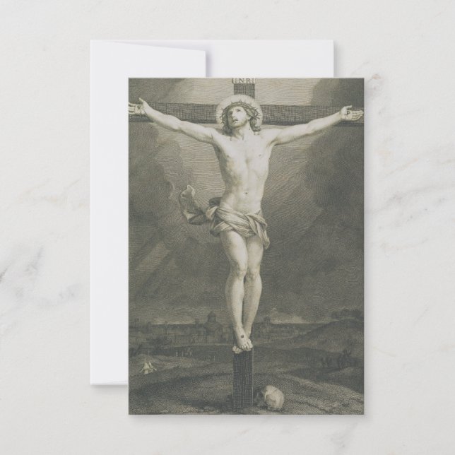 Monomatic Crucifixion Holy Card (Front)
