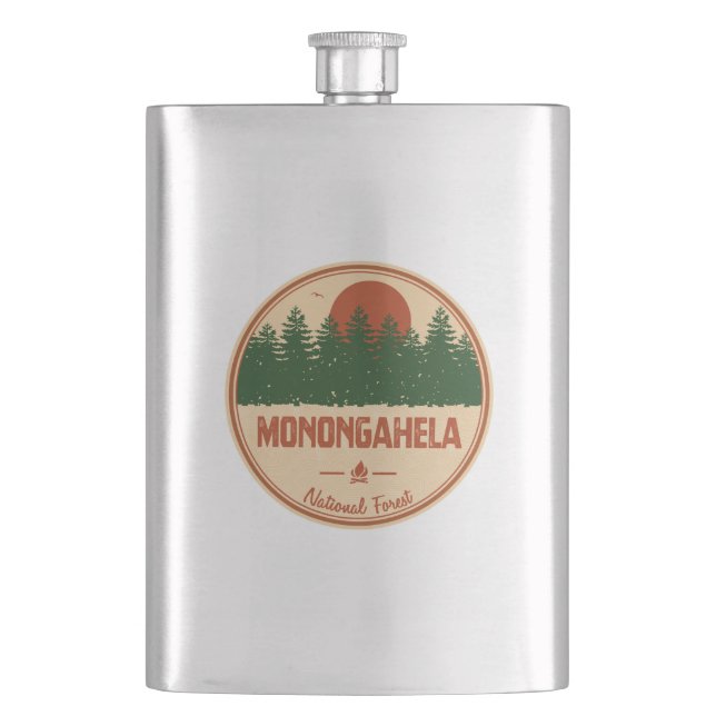 Monongahela National Forest Hip Flask (Front)