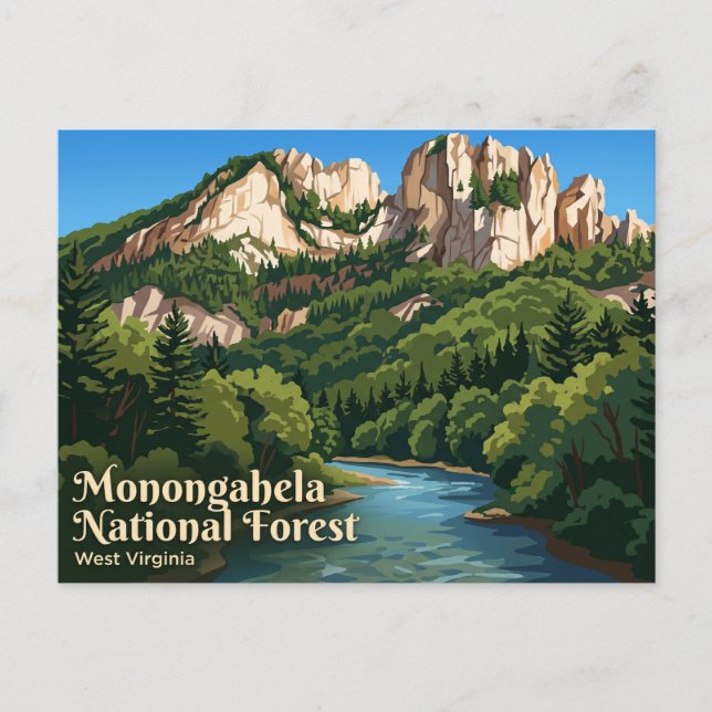 Monongahela National Forest USA Postcard (Front)