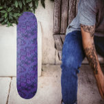 Monopoly Purple  Skateboard<br><div class="desc">This vibrant,  digitalized photo,  patterned in,  geometric shapes,  and lines-is colorfully,  displayed in,  Royal-purple,  amethyst,  mauve,  navy-blue,  and black.</div>