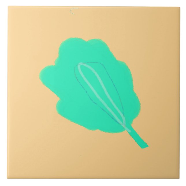 Monoprint design ceramic tile (Front)