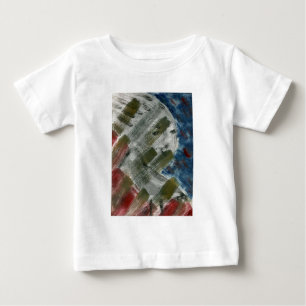 Monoprint Woman and Crow (Raven) Baby T-Shirt