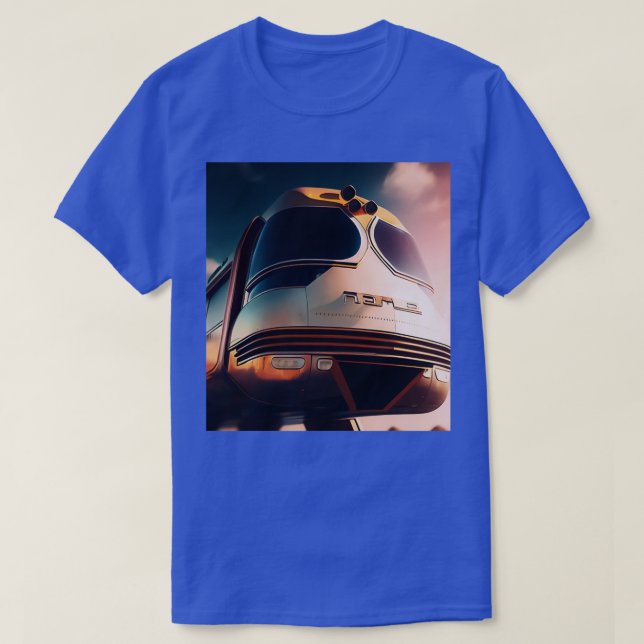 Monorail Mid Century Retro Futurism Futuristic Sur T-Shirt (Design Front)