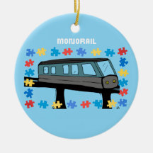 Monorail train neurodiverse autism puzzle