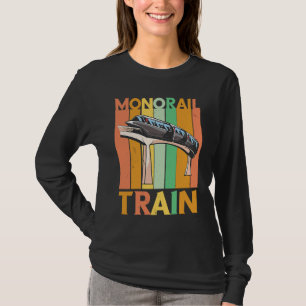 Monorail Train Vintage Retro Railway Monorail Trai T-Shirt