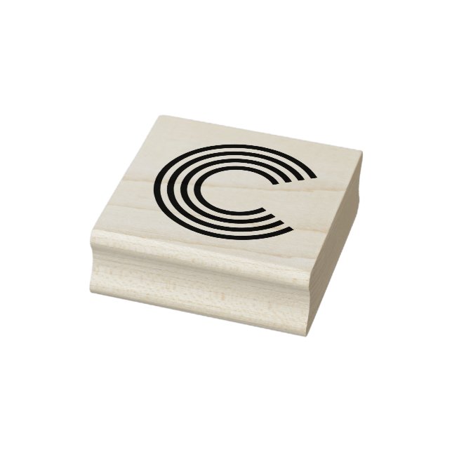 Monoton Letter C Rubber Stamp (Stamp)
