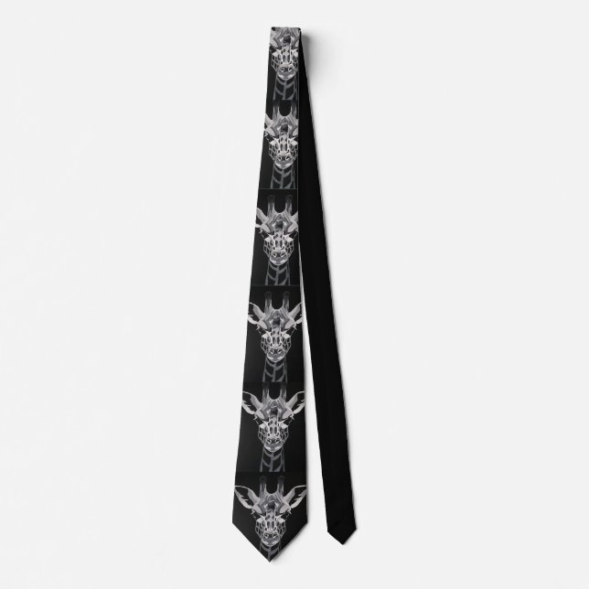 Monotone Giraffe tie design (Front)