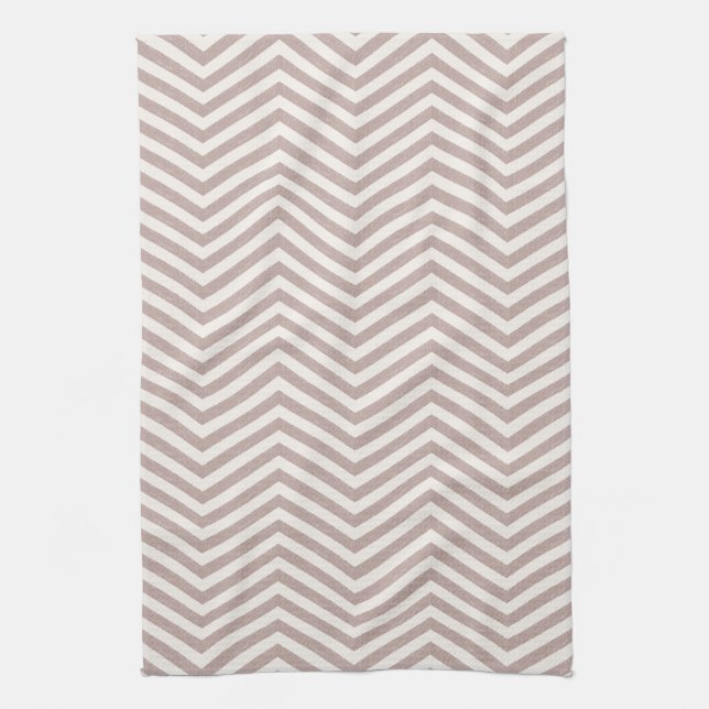 MonoZag Dusty Mauve Tea Towel (Vertical)