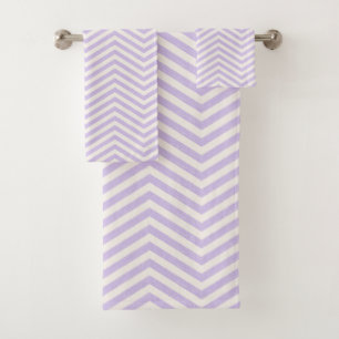 MonoZag Soft Lavender Bath Towel Set