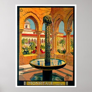 Monreale Palermo Sicily Italy Travel Art Poster