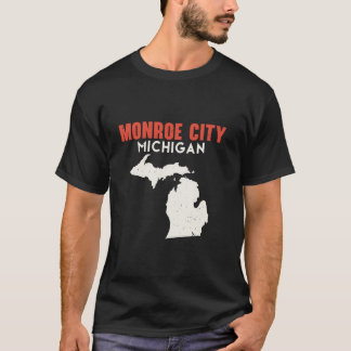 Monroe city Michigan USA State America Travel Mich T-Shirt