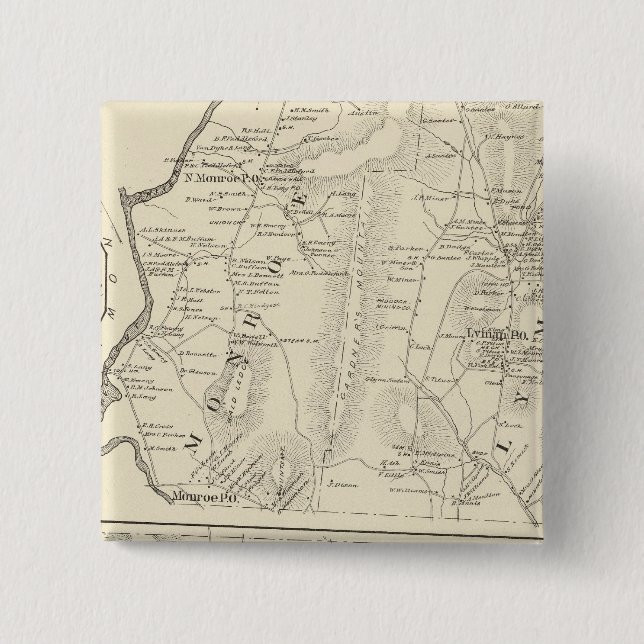 Monroe, Lyman, Bath 15 Cm Square Badge (Front)