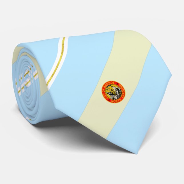 Monroe (North Carolina) city flag Neck Tie (Rolled)