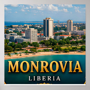 Monrovia Atlantic Coast and Liberian Heritage Poster