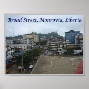 Monrovia - Liberia - Broad Street - Poster