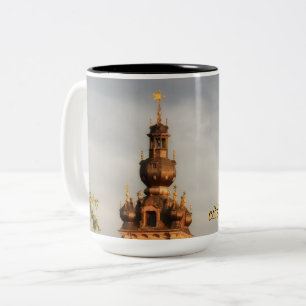 Mons, city of Doudou Ducasse in Belgium Two-Tone Coffee Mug