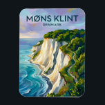 Møns Klint Denmark Magnet<br><div class="desc">Møns Klint is a dramatic stretch of chalk cliffs on the Danish island of Møn. Rising up to 128 metres above the Baltic Sea, these stunning white cliffs, formed millions of years ago, offer a breathtaking natural spectacle. The white chalk is interspersed with layers of dark flint and lush green...</div>