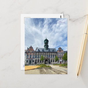 Mons or Bergen ancient city in Belgium travel Postcard