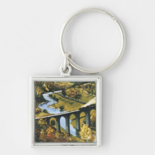 Monsal Dale, Train and Viaduct British Rail Key Ring