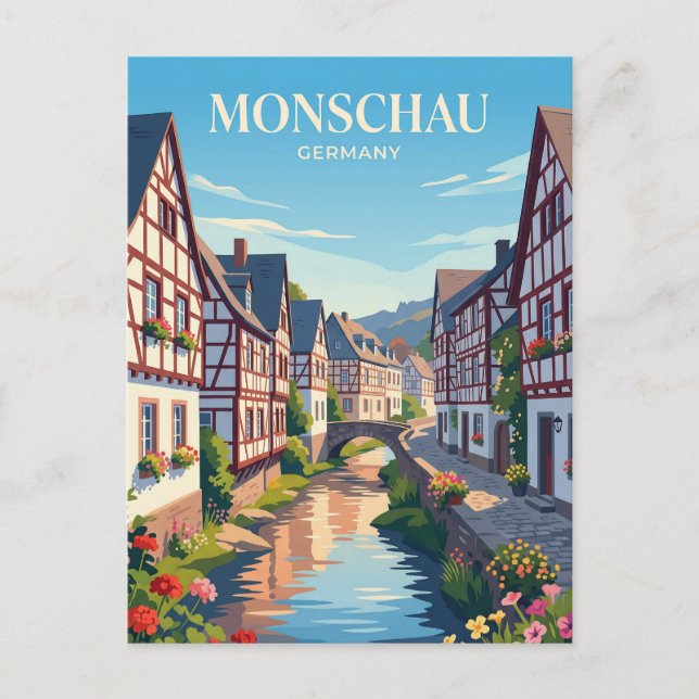 Monschau Germany Postcard (Front)