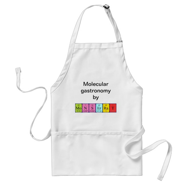 Monserrat periodic table name apron (Front)
