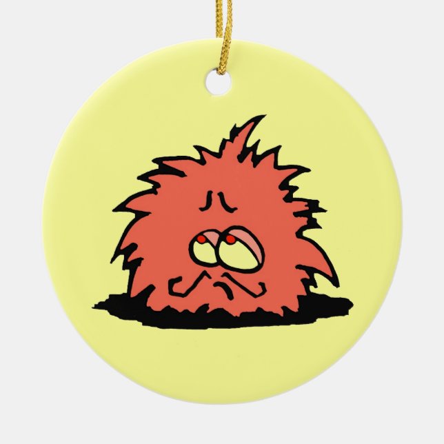 “MONSIEUR POUFF " CERAMIC TREE DECORATION (Front)