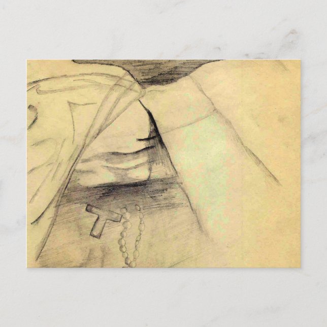 Monsignor's Hands Postcard (Front)